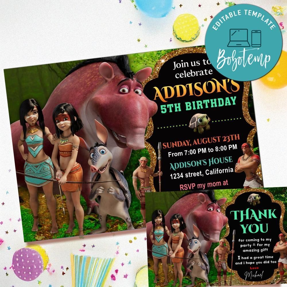 Ainbo Invitation Template Free Thank You Card Printable