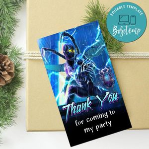 Blue Beetle Thank You Tag Customizable Template To Print At Home Instant Download