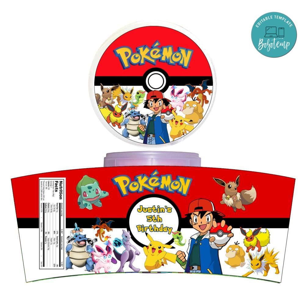 Pokemon Cotton Candy Label Template | Bobotemp