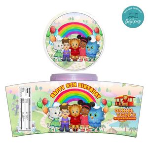 Daniel Tiger Cotton Candy Label Template To Print At Home Instant Download