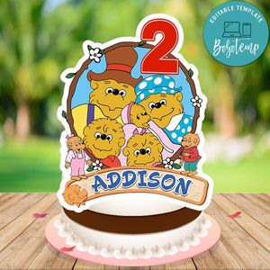 Berenstain Bears Cake Topper Template Printable Instant Download
