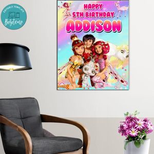 Mia And Me Birthday Poster Digital File Printable Instant Download