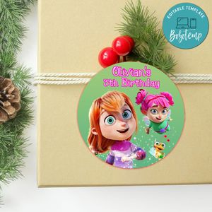 My Fairy Troublemaker Circle Sticker Template Customizable To Print At Home Instant Download