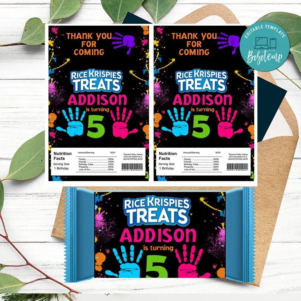 Hi Five Rice Krispies Treats Template Printable | Bobotemp