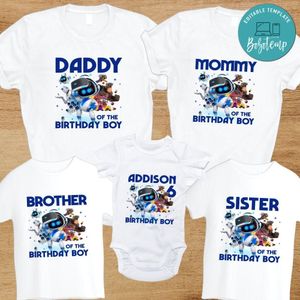 Astro bot Family Birthday Party T-Shirt