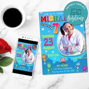 Nina And The Neurons Mobile Invite Customizable Template Instant Download