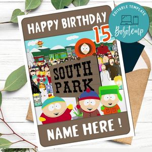 South Park Personalized Birthday Card
