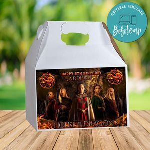 House Of The Dragon Gable Box Digital File Printable Instant Download