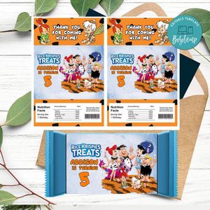 Flintstone Rice Krispies Treats Template Printable Instant Download