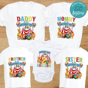 Circus Family Birthday PNG file template