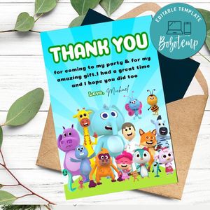 Reino Infantil Thank You Card Customizable Template To Print At Home Instant Download