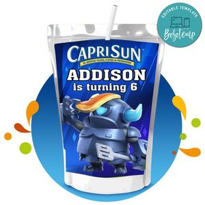 Mini pekka Capri Sun Birthday Labels Digital File Printable Instant Download