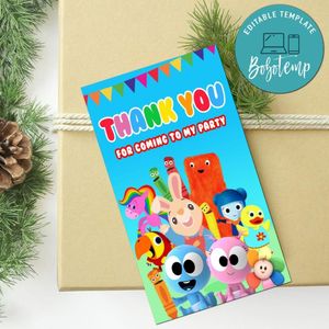 Baby First Tv Thank You Tag Customizable Template To Print At Home Instant Download