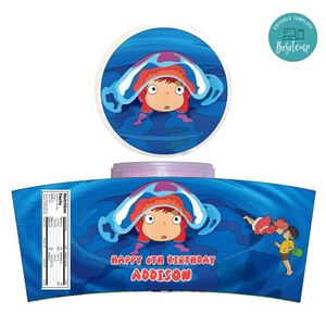 Ponyo Cotton Candy Label Template To Print At Home Instant Download
