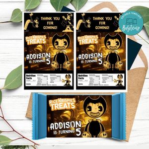 Bendy Rice Krispies Treats Template Printable Instant Download