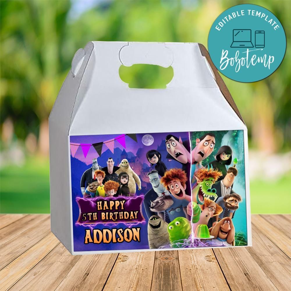 Hotel Transylvania 4 Gable Box Digital File Printable Instant Download