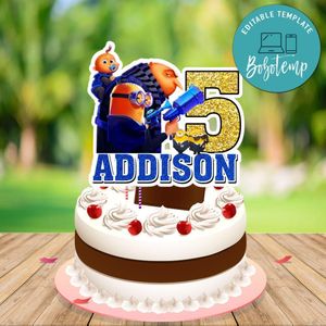 Despicable Me 4 Cake Topper Template Printable Instant Download