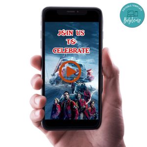 Ghostbusters Frozen Empire Birthday Video Invitation Digital Template Customizable Instant Download