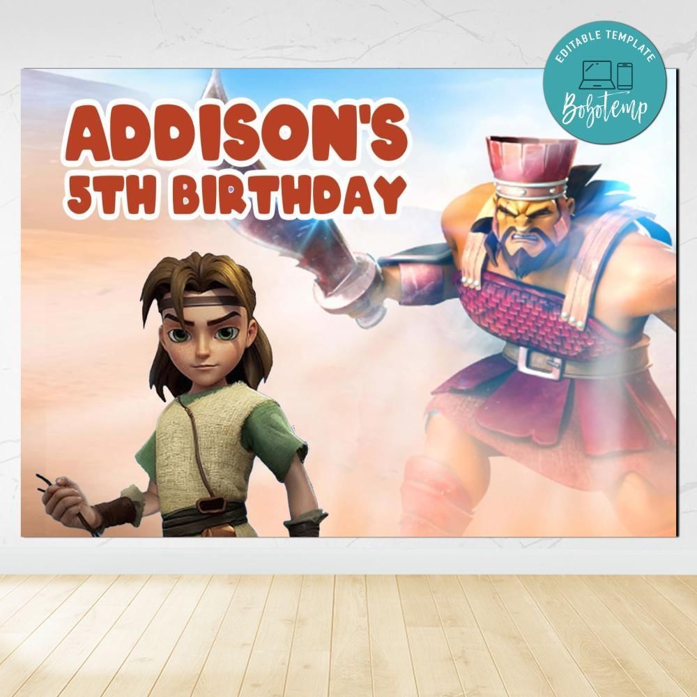 A Giant Adventure Birthday Backdrop Digital File Template Instant Download