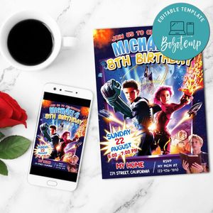 Sharkboy And Lavagirl Mobile Invite Customizable Template Instant Download