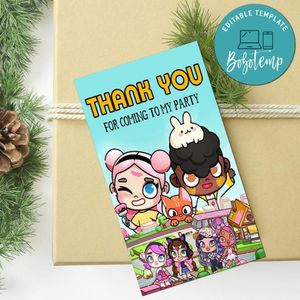 Avatar World Thank You Tag Customizable Template To Print At Home Instant Download