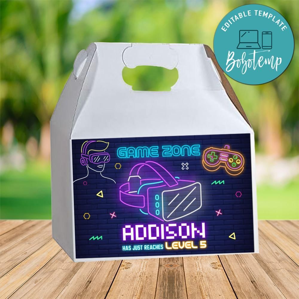 Virtual Reality Game Gable Box Digital File Printable DIY Bobotemp Virtual Reality Game Gable Box Digital File Printable DIY Bobotemp