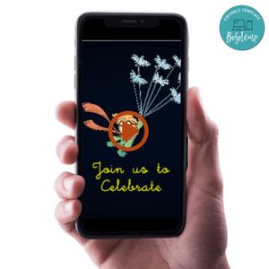 El principito Birthday Video Invitation Digital Template Customizable Instant Download