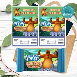 Grizzy and the lemmings Rice Krispies Treats Template Printable Instant Download