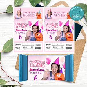 Ms. Rachel Rice Krispies Treats Template Printable Instant Download