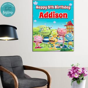 Henry Hugglemonster Birthday Poster Digital File Printable Instant Download