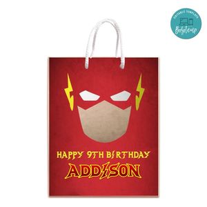 The Flash Gift Bag Label Template Printable Instant Download