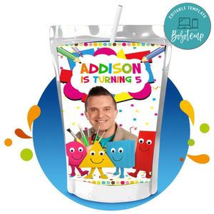 Mister Maker Capri Sun Birthday Labels Digital File Printable Instant Download