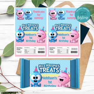 Gaa Gaa And Goo Goo Rice Krispies Treats Template Printable Instant Download