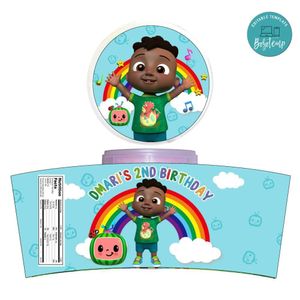 Cocomelon Cody Cotton Candy Label Template To Print At Home Instant Download