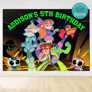 Legend Quest Birthday Backdrop Digital File Template Instant Download