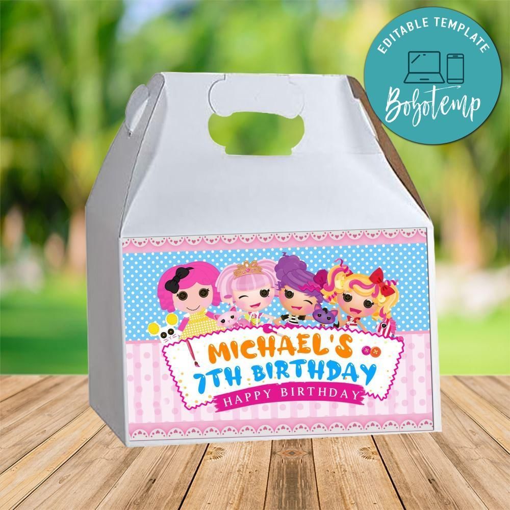 Lalaloopsy Gable Box Digital File Printable Instant Download