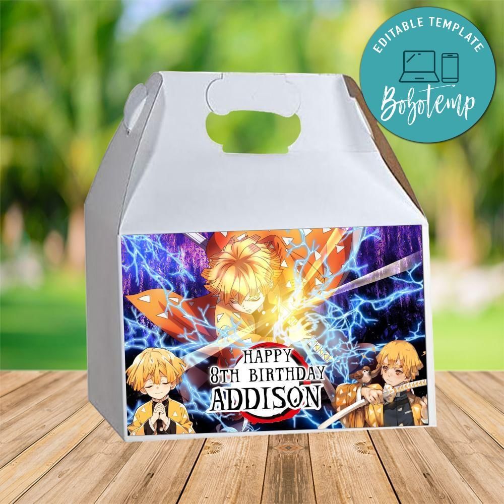 Zenitsu Gable Box Digital File Printable Instant Download