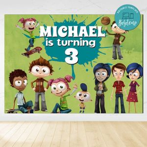 Angelo rules Birthday Backdrop Digital File Template Instant Download