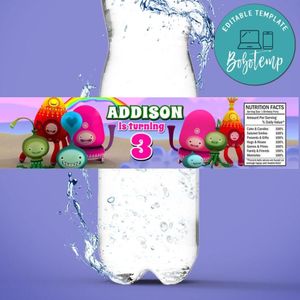 Buddi Birthday Water Bottle Label Template to Print at Home Instant Download