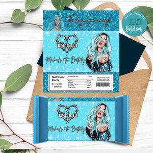 Karol g Candy bar Label Customizable Template Instant Download