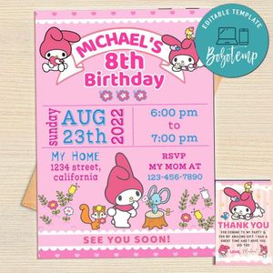 Melody Invitation Template Free Thank You Card Printable