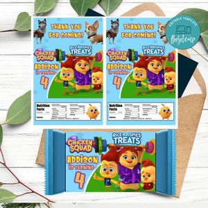 Chicken squad Rice Krispies Treats Template Printable Instant Download
