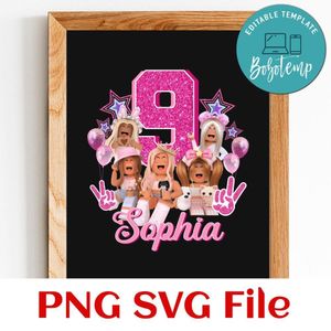 Girl Roblox Birthday PNG file template
