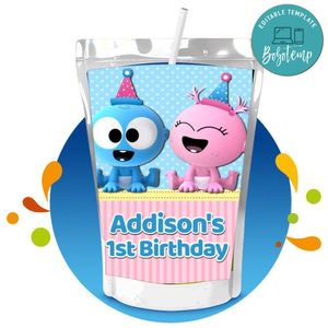 Gaa Gaa And Goo Goo Capri Sun Birthday Labels Digital File Printable Instant Download