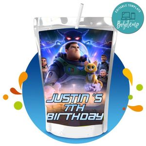 Lightyear Capri Sun Birthday Labels Digital File Printable Instant Download