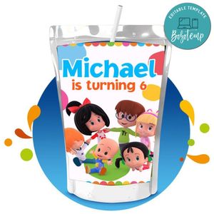 Cleo and cuquin Capri Sun Birthday Labels Digital File Printable Instant Download