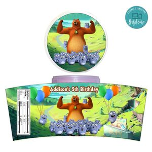 Grizzy And The Lemmings Cotton Candy Label Template To Print At Home Instant Download