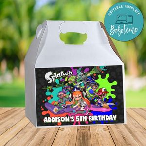 Splatoon Gable Box Digital File Printable Instant Download