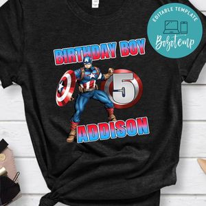 Captain America Birthday Boy PNG file template