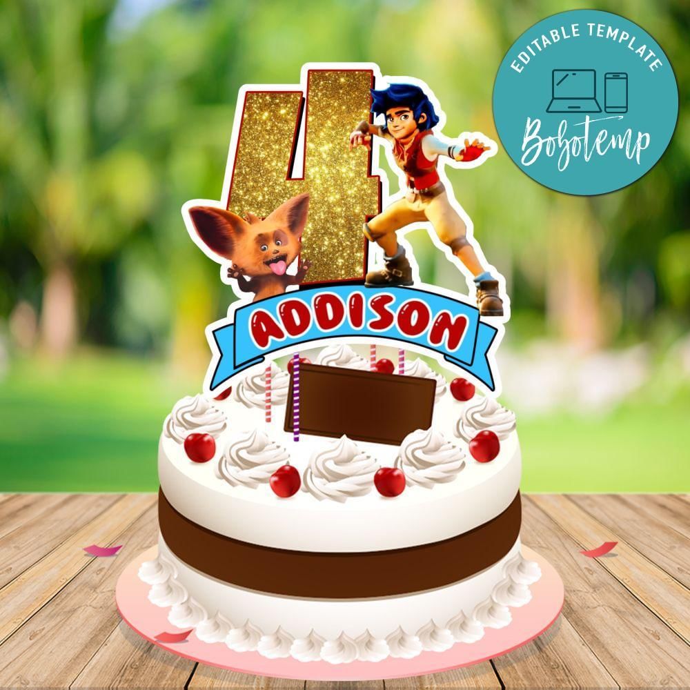 Zak & Wowo Cake Topper Template Printable Instant Download